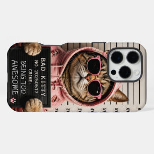 Slechte Kitty Mugshot Grappige Kat Telefoonhoes iPhone 16 Pro Max Hoesje