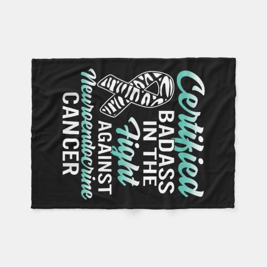 Slechte neuro-endocriene kankerbewustzijn Net Zebr Fleece Deken (Voorkant (Horizontaal))