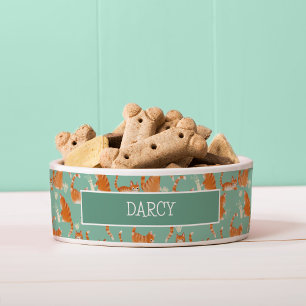 Slechte Oranje Tabby Katten Omgooien Dingen Patroo Voerbakje