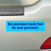 slechte overheid bumpersticker (Op auto)