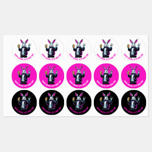 Slechte paashaas! Hoppy Easter, laten we ons verma Labels