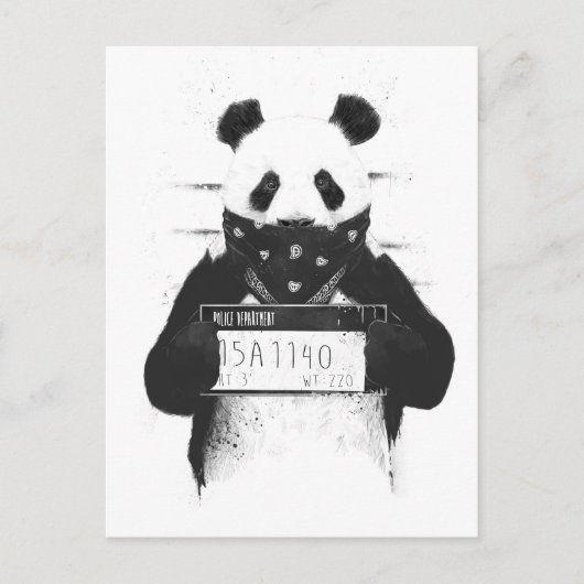 Slechte panda briefkaart (Voorkant)