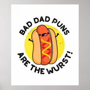 Slechte pap is de woeste grappige worstwoordspun poster