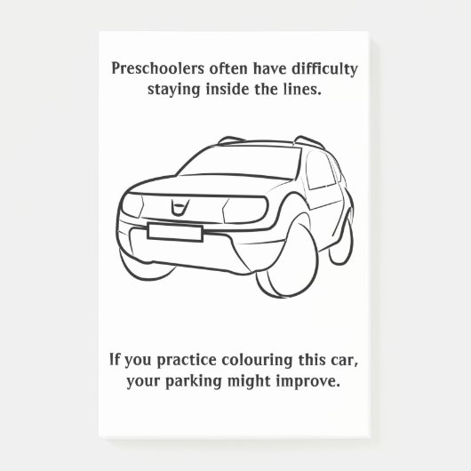 Slechte parkeerbaan post-it® notes (Voorkant)