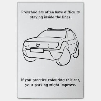 Slechte parkeerbaan post-it® notes