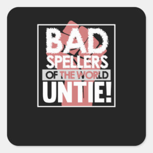 Slechte pellers van World Dyslexia Awareness Thera Vierkante Sticker