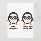 slechte pinguïn - pinguïn briefkaart (Voorkant)