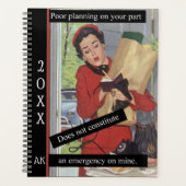 Slechte planning drukke vrouw stijl winkelen planner (Voorkant)