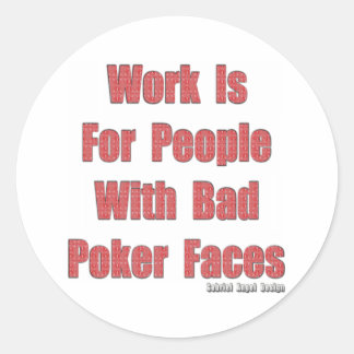 Slechte pokergezichten ronde sticker