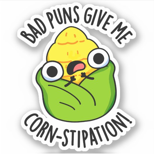 Slechte Puns Geef Mij Maïs-stipatie Grappige Maïs  Sticker (Voorkant)