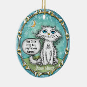 Slechte Scraggles Kat  Keramisch Ornament (Rechts)