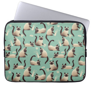 Slechte Siamese katten die er nog veel over doen Laptop Sleeve