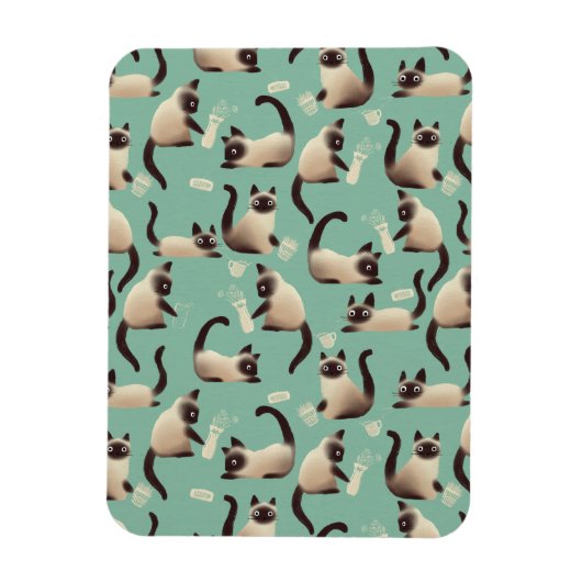 Slechte Siamese katten die er nog veel over doen Magneet (Verticaal)