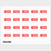 Slechte stempel ronde sticker (Vel)