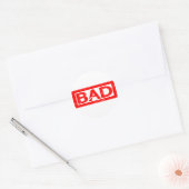 Slechte stempel ronde sticker (Envelop)