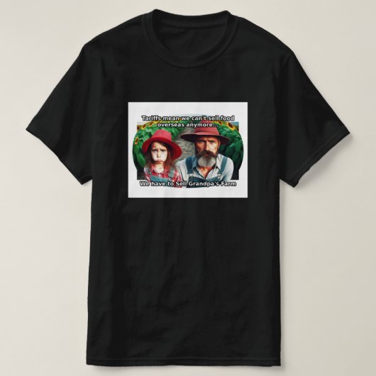 Slechte tarieven - trieste boeren t-shirt (Design voorkant)