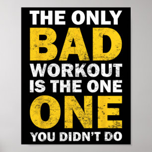 Slechte training - Geïnspireerde bodybuilding cita Poster