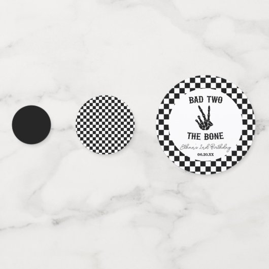 Slechte twee het botskelet 2e verjaardagsfeestje confetti (Voorkanten)