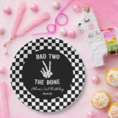Slechte twee het botskelet 2e verjaardagsfeestje papieren bordje (Feest)