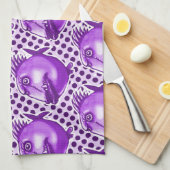 slechte vent lelijke vis grappige cartoon theedoek (Quarter Fold)