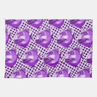 slechte vent lelijke vis grappige cartoon theedoek