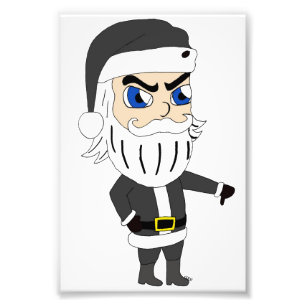 slechte vent santa claus foto afdruk