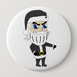slechte vent santa claus ronde button 4,0 cm