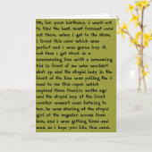 Slechte verjaardag kaart (Gele Bloem)