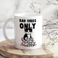 "Slechte Vibes Only" Grappige boze kat