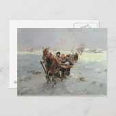 Slechten in een winterlandschap briefkaart (Voorkant / Achterkant)