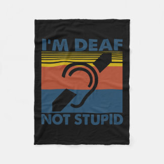 slechthorend ASL gebarentaal Ik ben doof niet inge Fleece Deken