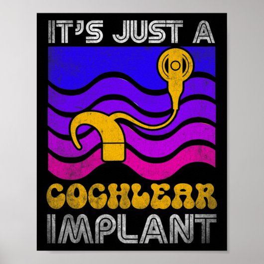 Slechthorend, leuk ASL Gehoorstoornis Cochleair Poster (Voorkant)