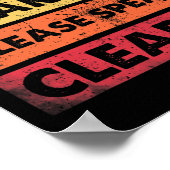 Slechthorend Slechthorend Verminderd ASL-Teken Lan Poster (Hoek)