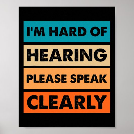 Slechthorend Slechthorend Verminderd ASL-Teken Lan Poster (Voorkant)