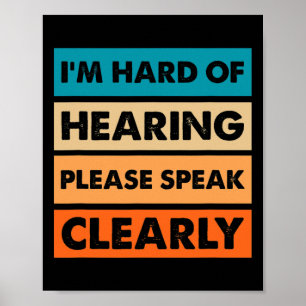 Slechthorend Slechthorend Verminderd ASL-Teken Lan Poster