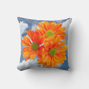 Slechts 3 Gerbera Daisy Blossom + jouw tekst & ide Kussen