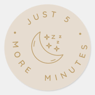 Slechts 5 Minuten Meer Ronde Sticker