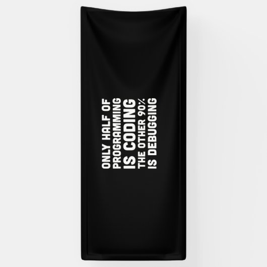 Slechts de helft van de programmering codeert spandoek (Verticaal)