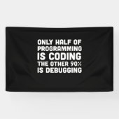 Slechts de helft van de programmering codeert spandoek (Horizontaal)