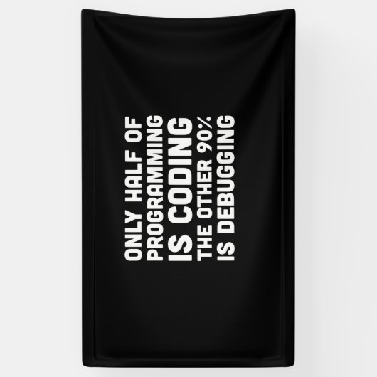 Slechts de helft van de programmering codeert spandoek (Verticaal)