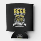 Slechts drie dagen per week Drink bier Blikjeskoeler (Achterkant)