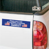 Slechts één Amerika (antisocialistisch) Bumpersticker (Op Truck)