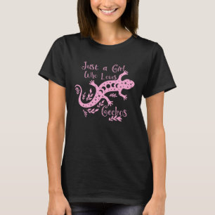 SLECHTS EEN MEISJE DIE VAN GECKOS HOUDT VOOR meisj T-shirt