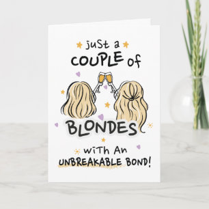 "Slechts een paar blondjes" uitnodiging