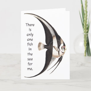 Slechts één vis in het Zee voor mij Valentijn op d Feestdagen Kaart