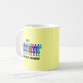slechts half gek koffiemok (Voorkant links)