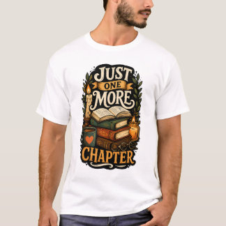 Slechts Nog Één Hoofdstuk Vintage Boekenstapel T-shirt