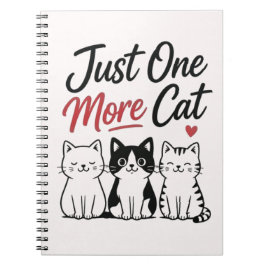 Slechts Nog Één Kat Grappige Kat Liefhebber Citaat Notitieboek