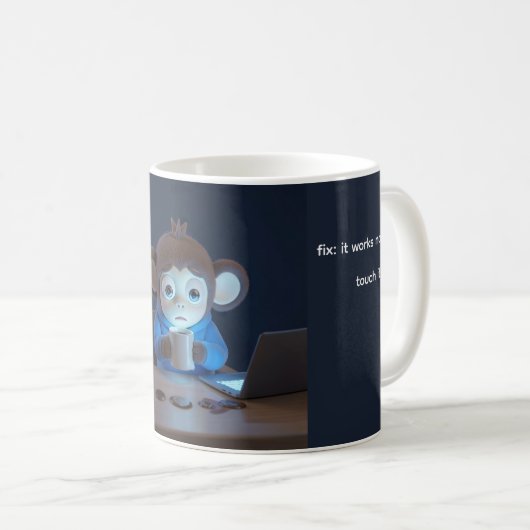 Slechtste Commit Bericht Grappige Programmeur Koff Koffiemok (Voorkant rechts)
