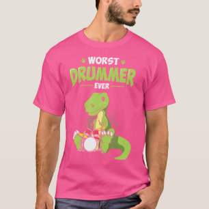 Slechtste drummer ooit Funny T-Rex Shirt Drummer G